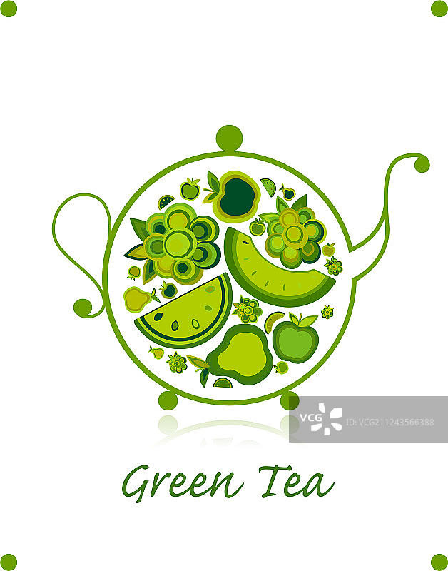 水果浆果茶壶速写图片素材