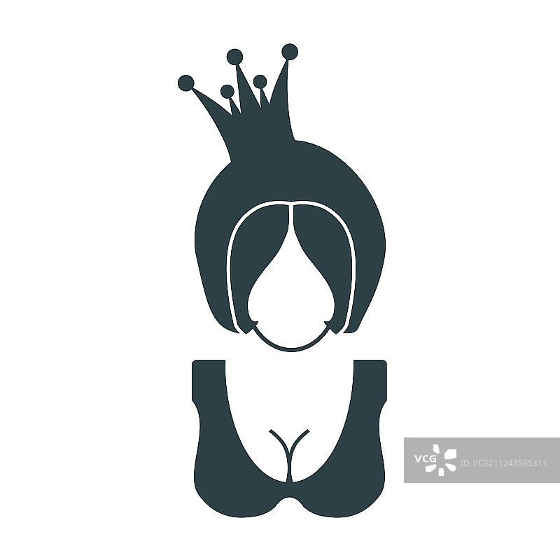 公主的侧面轮廓图片素材