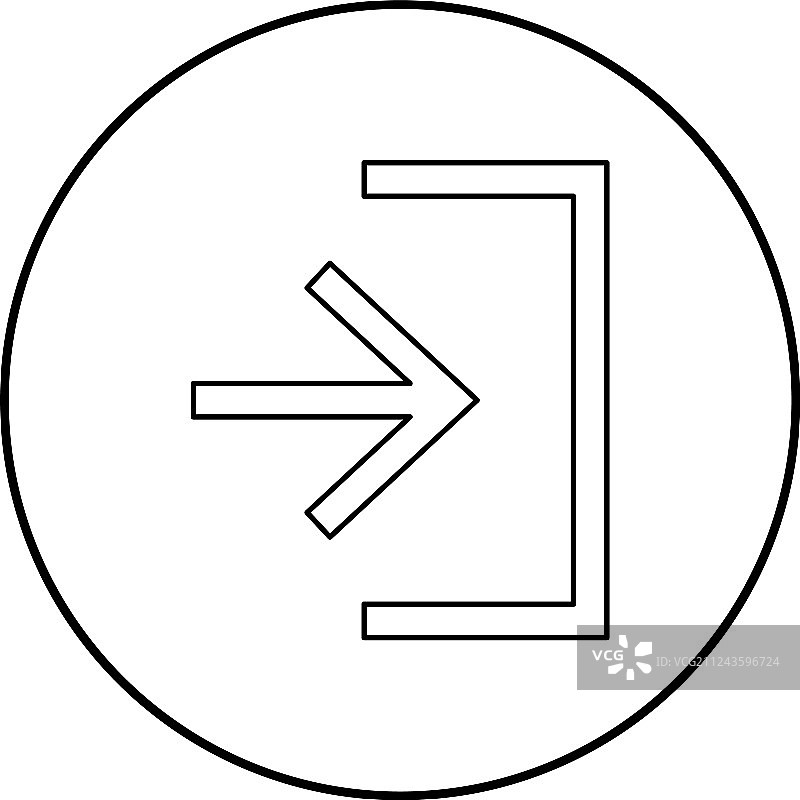 圆形黑色入口图标图片素材