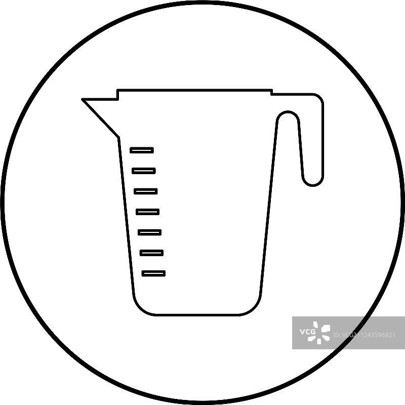 圆形黑色容量杯测量图标图片素材
