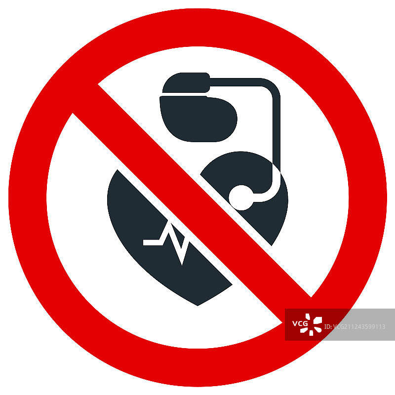 心脏起搏器患者禁止入内图片素材