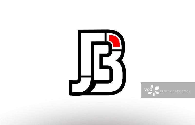 红黑字母JB标志图片素材