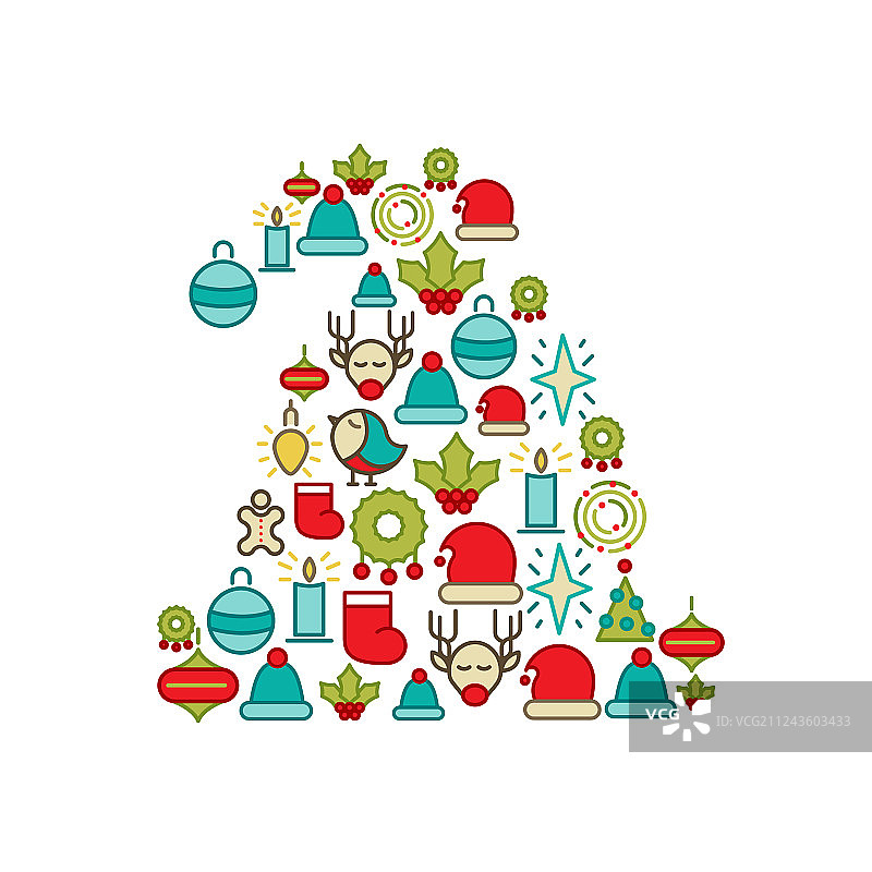 新年快乐图标集图片素材