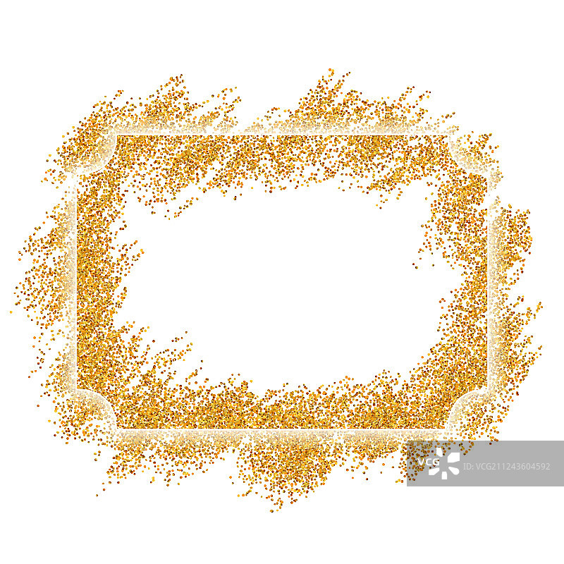 金色边框美丽的金色闪光设计图片素材