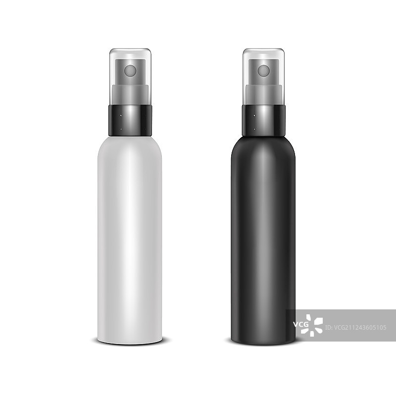 逼真3D空白喷雾瓶套装图片素材