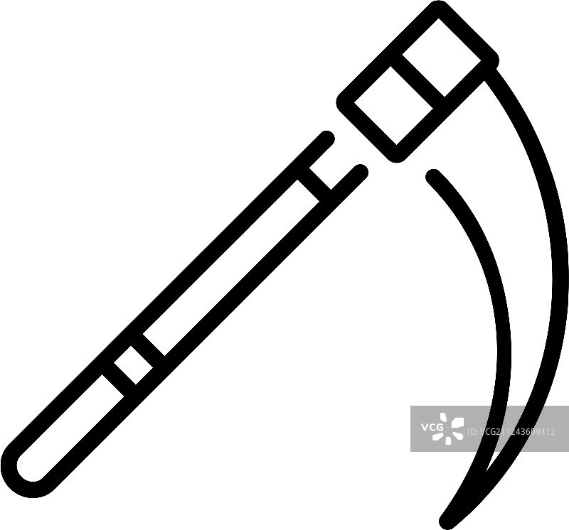 镰刀线条图片素材