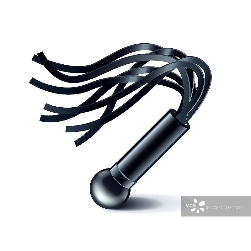 白色背景上的皮鞭图片素材