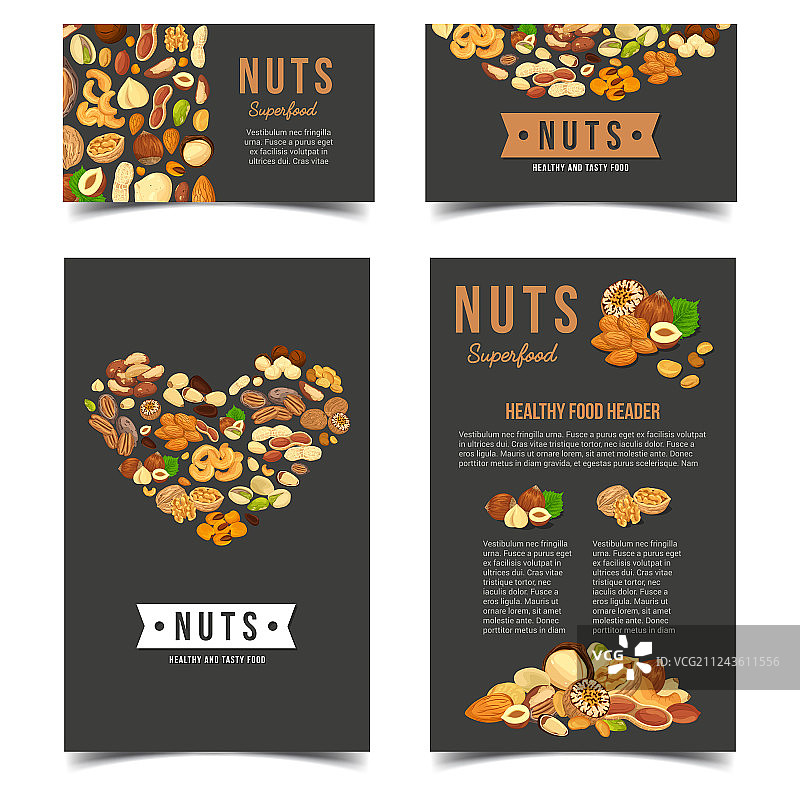 纯素坚果营养竖版海报图片素材