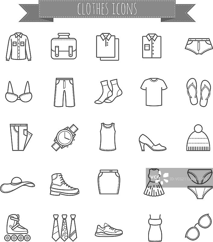 库存服装图标图片素材