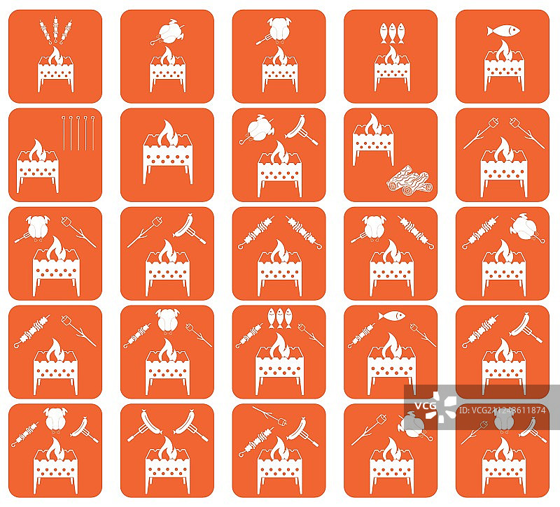 火盆图标合集图片素材