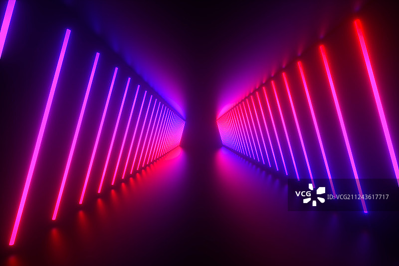 3D现代霓虹灯空间图片素材