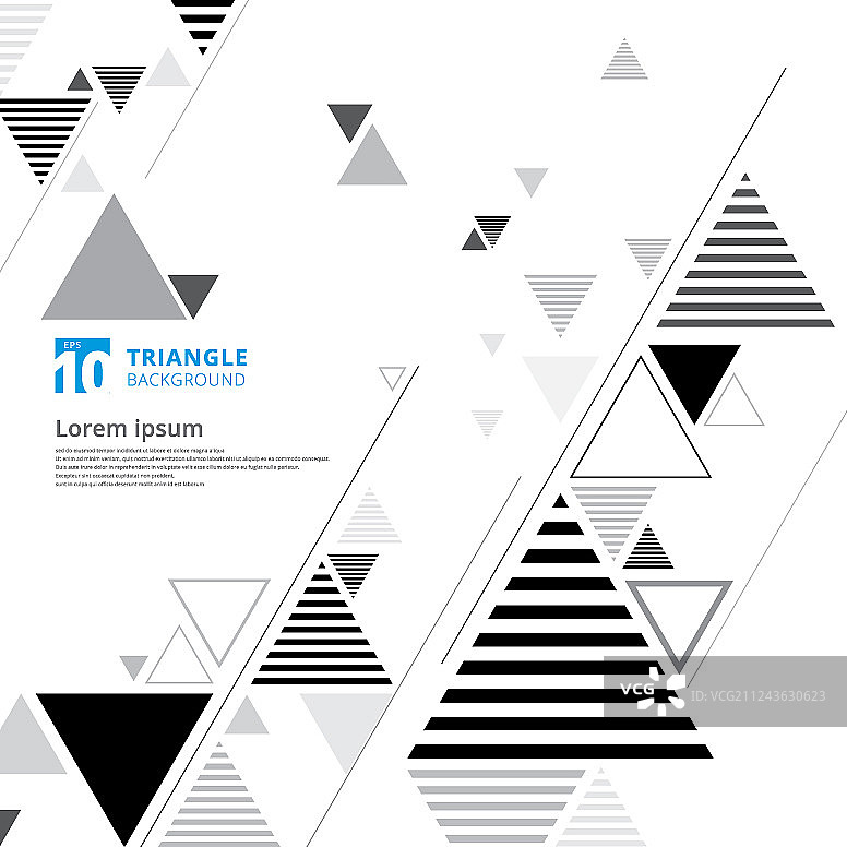 黑色灰色三角形抽象构图图片素材