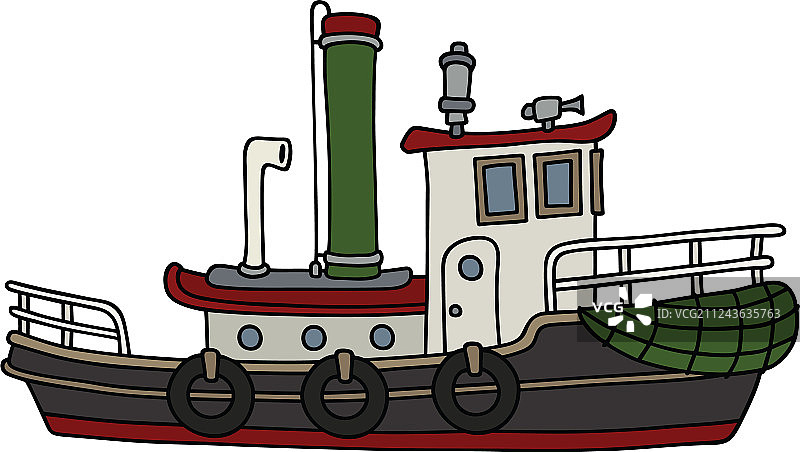有趣的蒸汽拖船图片素材