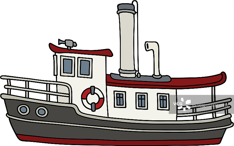 有趣的旧式蒸汽船图片素材