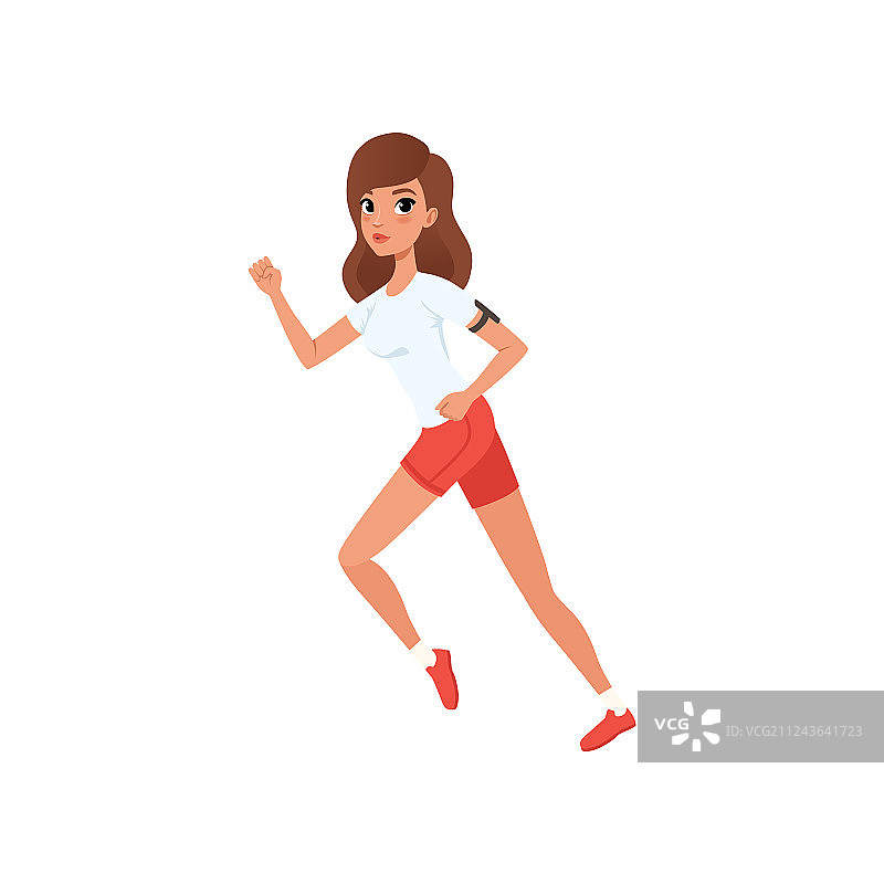 年轻女人日常跑步活动图片素材