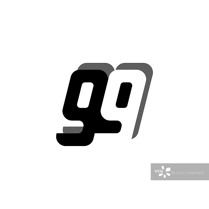 99数字黑白负空间粗体Logo图片素材