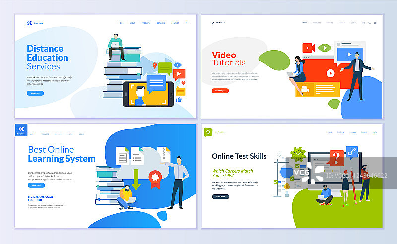 用于教育的网页设计模板图片素材