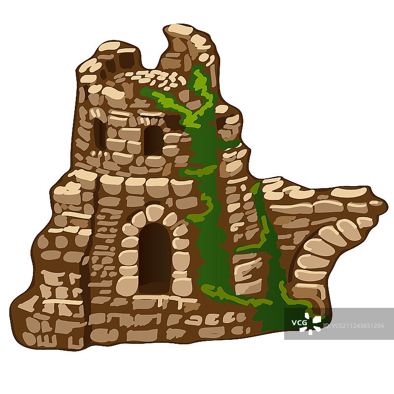 废弃的石头老屋遗址图片素材