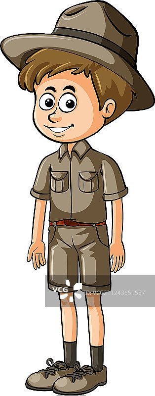 笑容满面的公园管理员图片素材