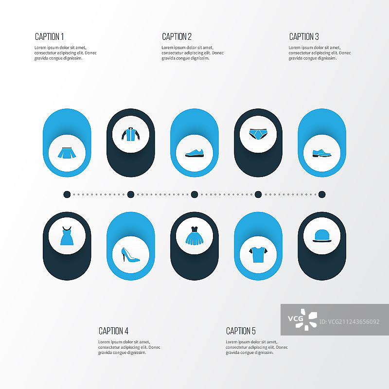 男士彩色服装图标图片素材