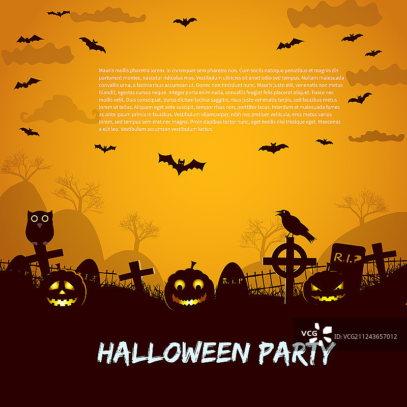 万圣节派对宣传单图片素材