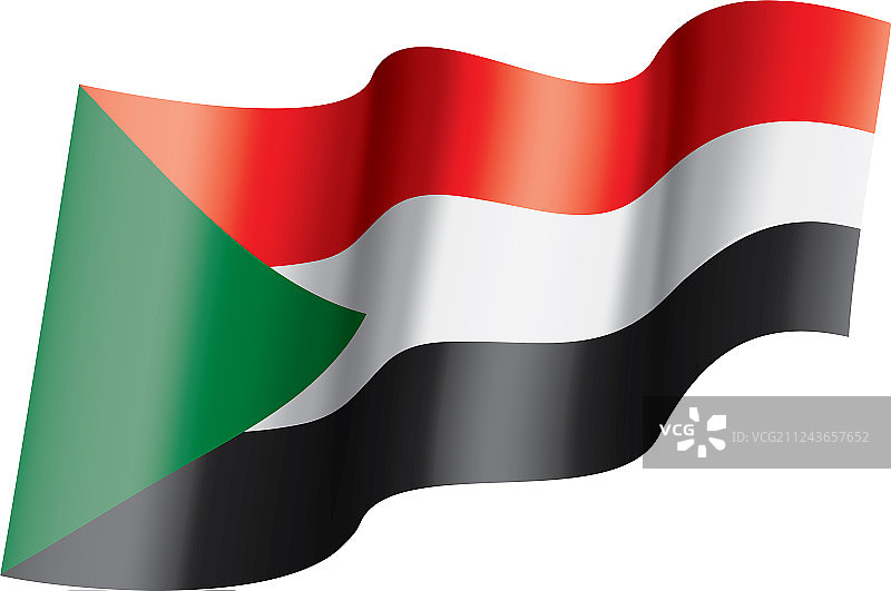 苏丹国旗上有白色图片素材