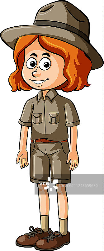 穿猎游装的女人图片素材