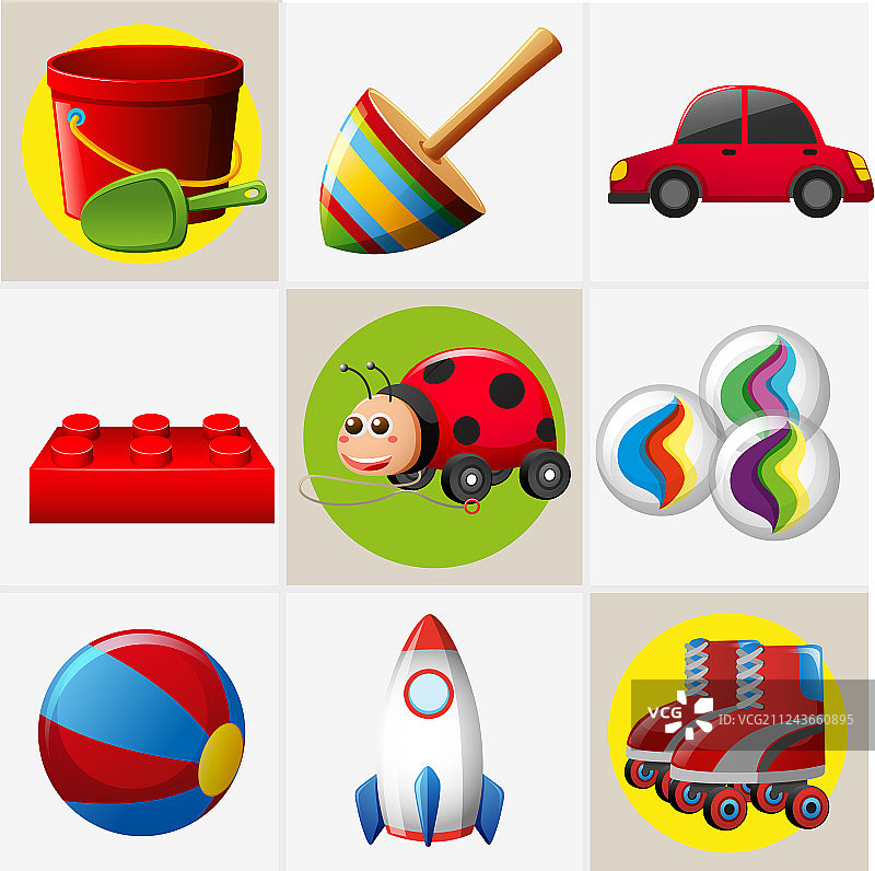不同设计的玩具图片素材