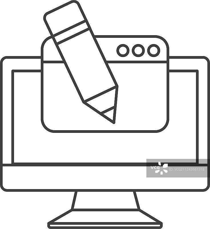 带有SEO图标的显示器电脑图片素材