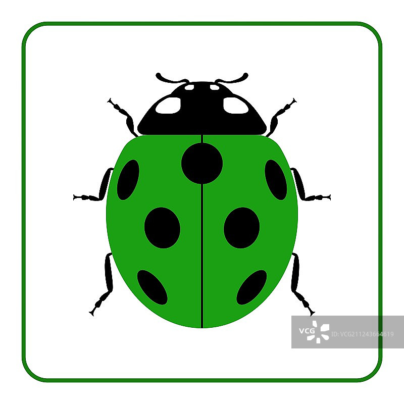 逼真的卡通瓢虫图标图片素材