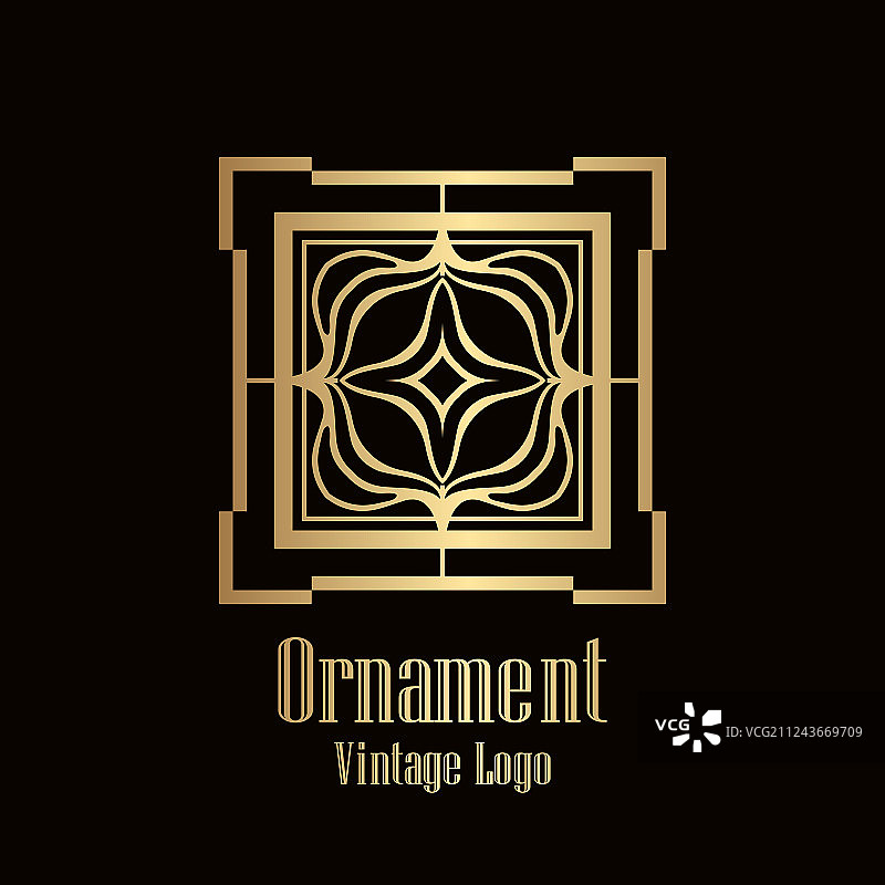 装饰艺术复古标志图片素材
