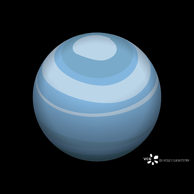 天王星等距风格图标图片素材