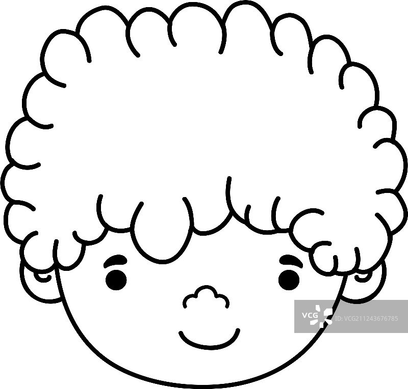 黑白卡通可爱新郎头像图片素材