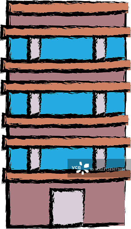 白色背景上的房屋正面图片素材