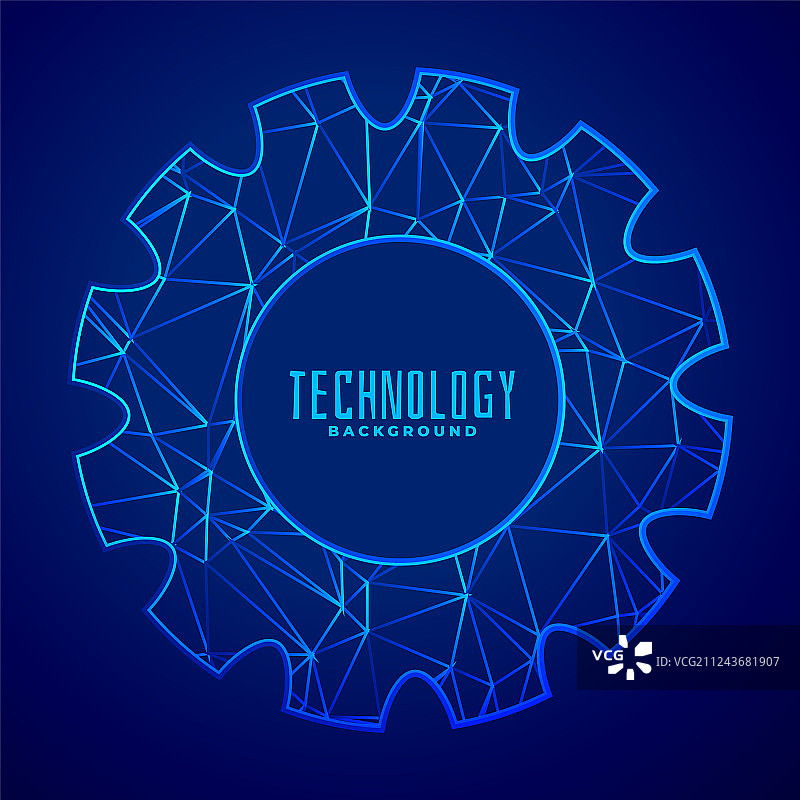 齿轮低多边形抽象构图图片素材