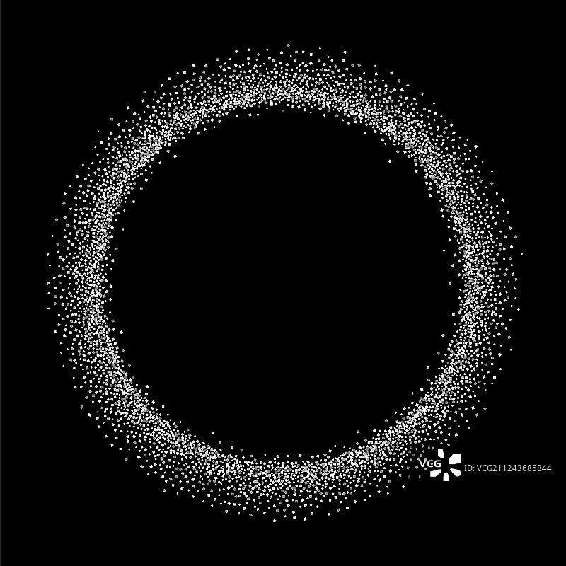 黑色背景上的银色圆形图案图片素材