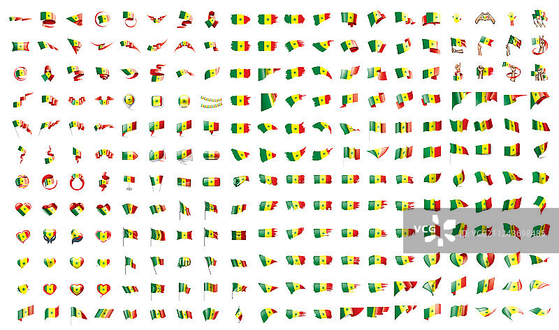 塞内加尔国旗大合集图片素材
