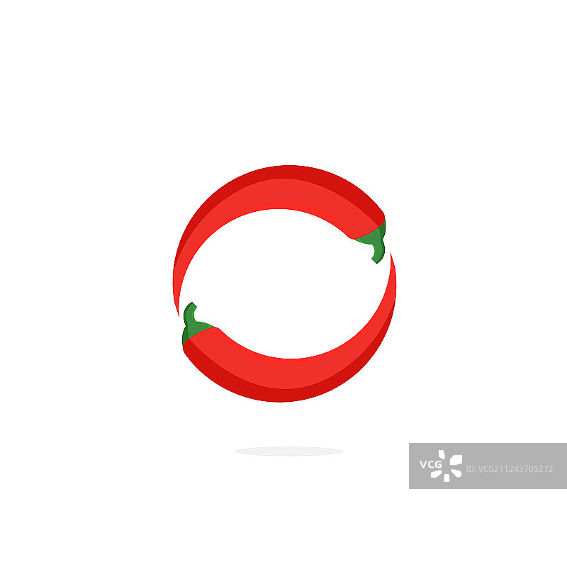 红色辣椒字母O logo图片素材