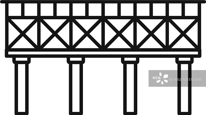 铁路桥图标轮廓样式图片素材