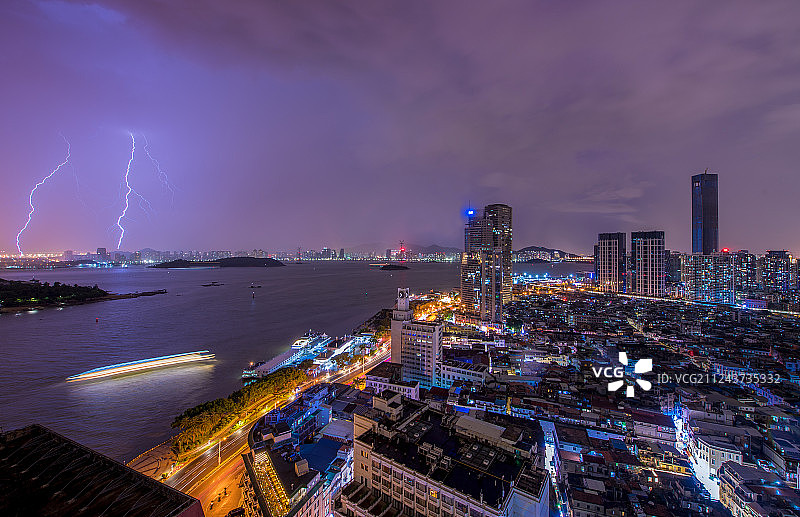 福建厦门鹭江道城市风光图片素材