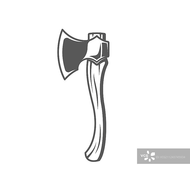 白色背景上的斧头图片素材