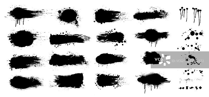 黑色墨水飞溅图片素材