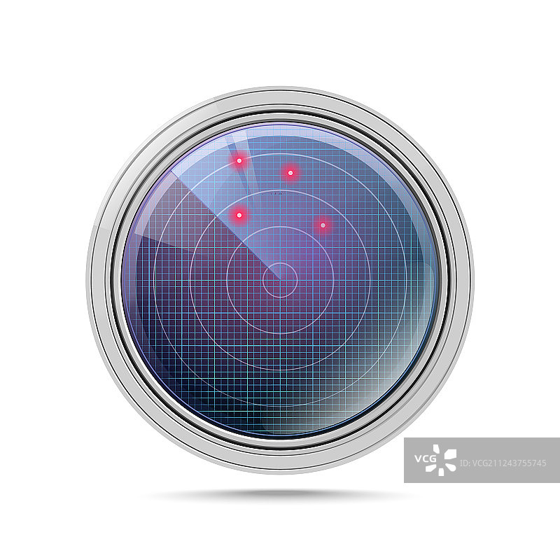 带有目标进程的3D雷达图片素材