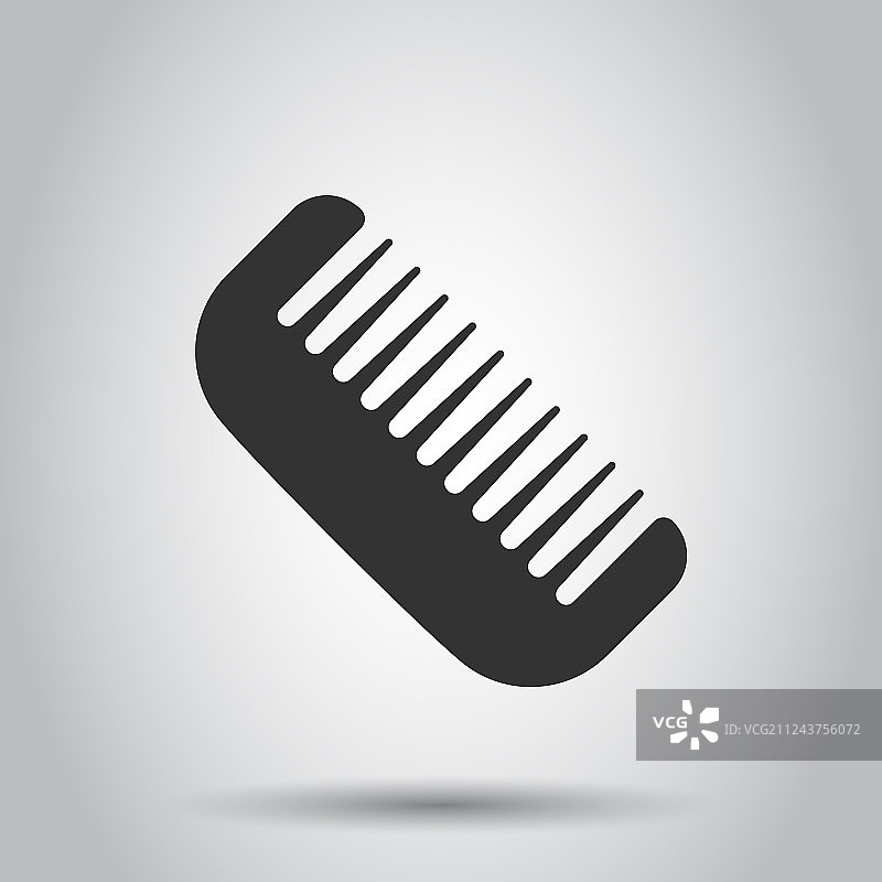 扁平风格的梳子图标图片素材