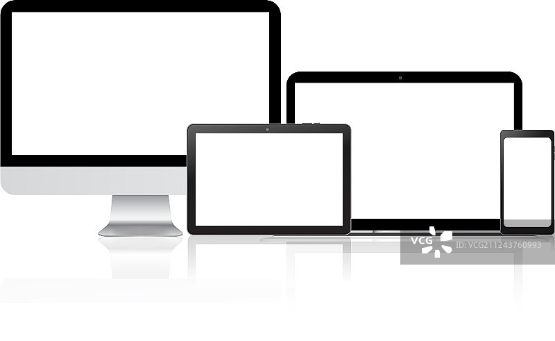 电脑笔记本平板电脑和智能设备样机图片素材