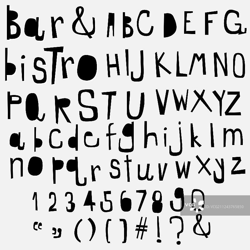 涂鸦字母表图片素材