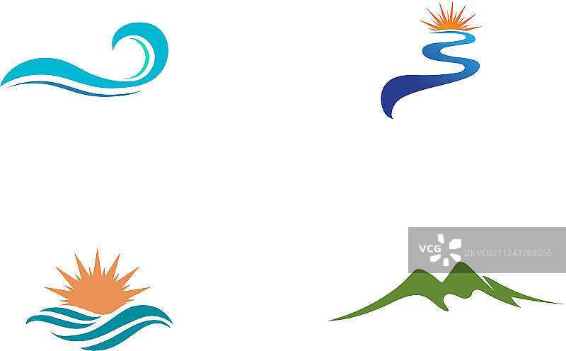 河流logo模板图标图片素材