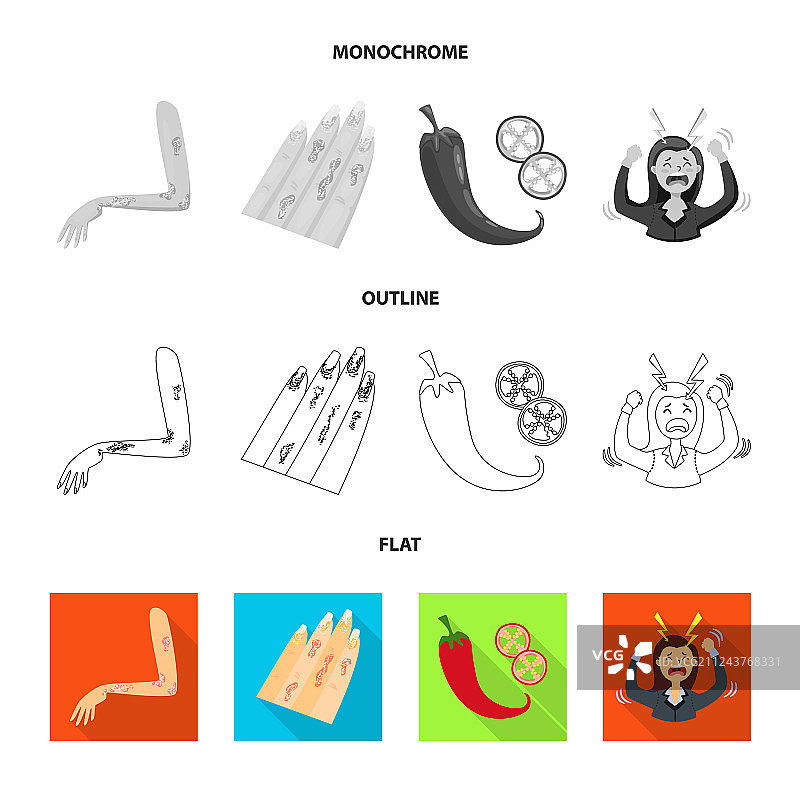 医疗与疼痛图标集设计图片素材