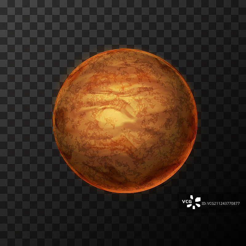 带有彩色纹理的逼真水星图片素材