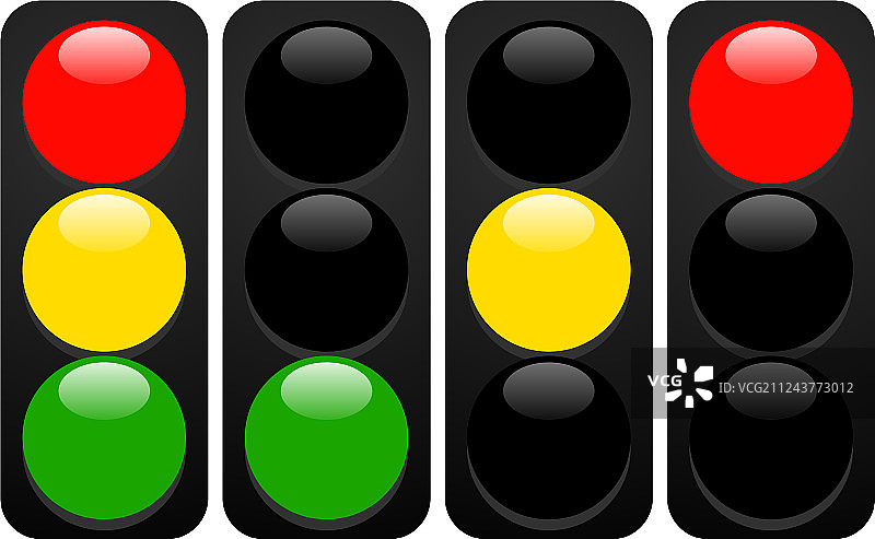 带有灯罩的交通信号灯图标图片素材
